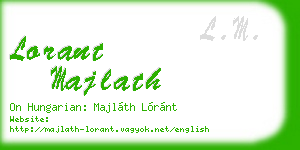 lorant majlath business card